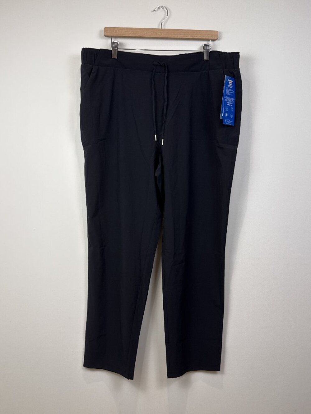 Skechers Slip-in Pants Womens 2XL Black Stretch Drawstring Active Lounge Pants